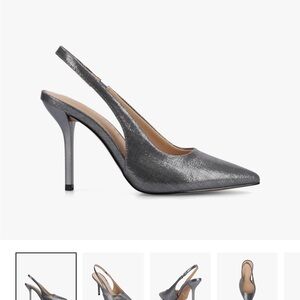 Pewter Slingback Heels